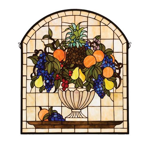 25&#34;W X 29&#34;H Fruitbowl Stained Glass Window