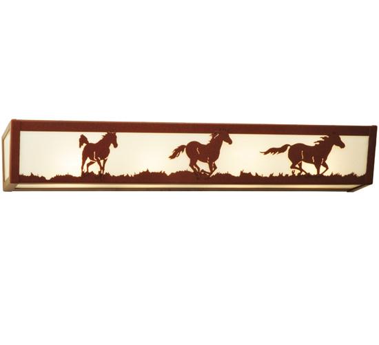 30&#34; Wide Running Horses Vanity Light