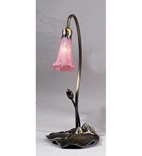 16&#34; High Pink Pond Lily Accent Lamp