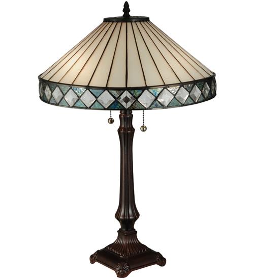 25&#34;H Diamondring Table Lamp