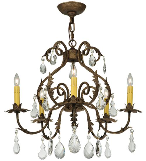 24&#34;W Chantilly 5 LT Chandelier