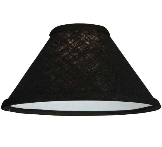 9.25&#34;W X 5&#34;H Faille Black Fabric Shade