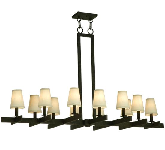 54&#34; Long Dante 12 Light Oblong Chandelier