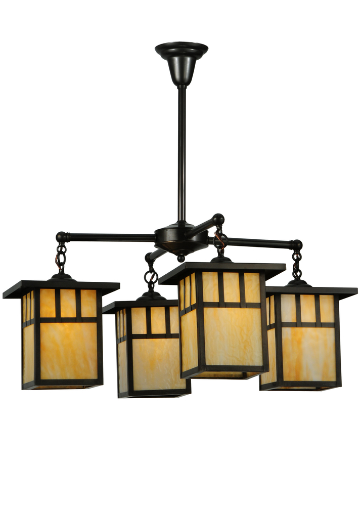 31&#34;W Hyde Park Double Bar Mission 4 LT Chandelier