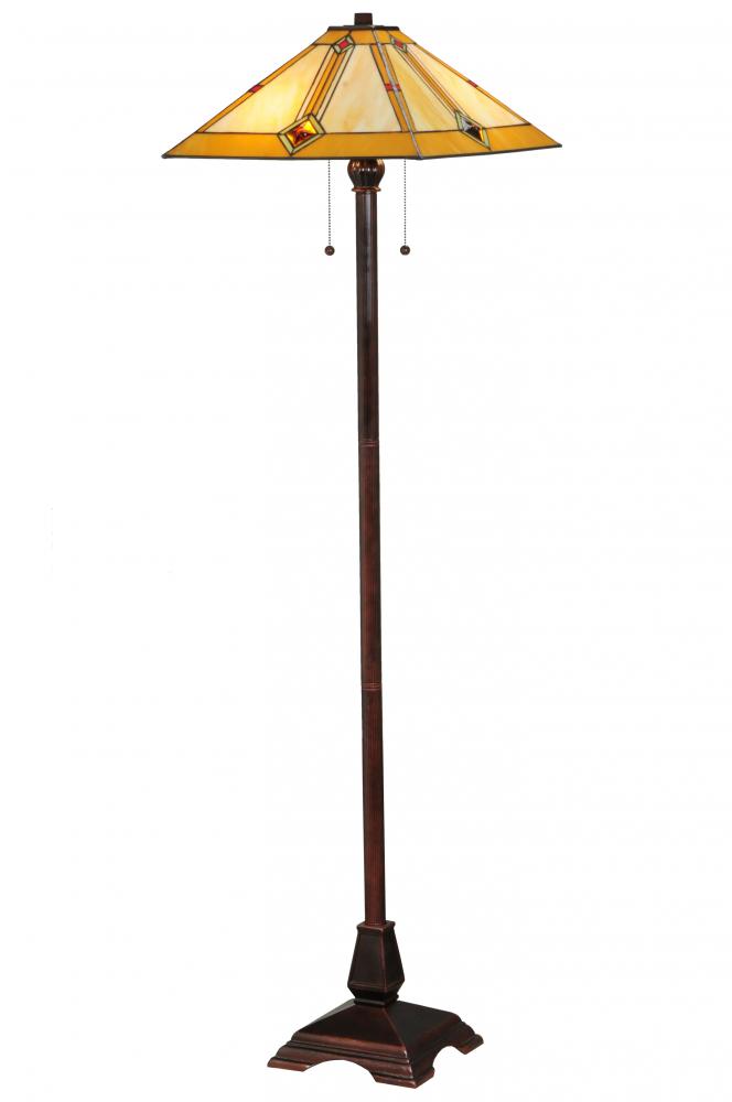 62&#34;H Diamond Mission Floor Lamp