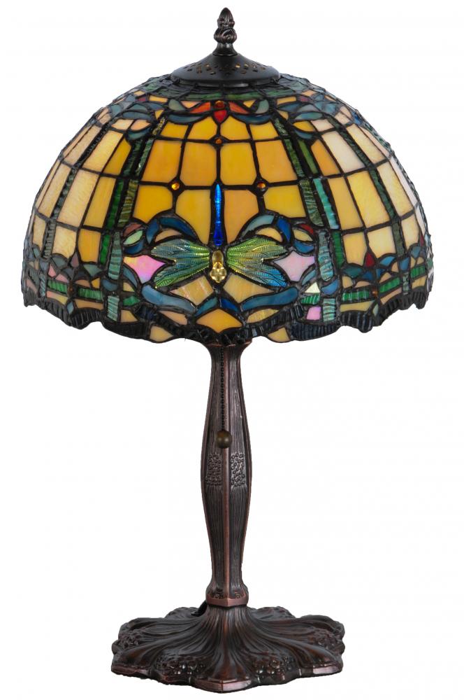 19&#34;H Dragonfly Trellis Accent Lamp