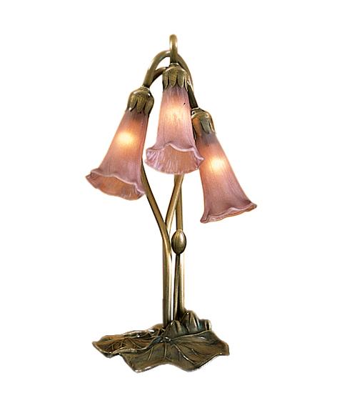 16&#34; High Lavender Pond Lily 3 LT Accent Lamp