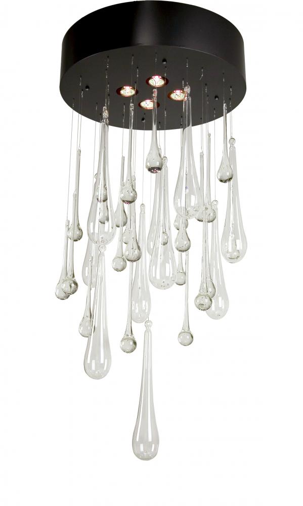 24&#34; Wide Teardrop Crystal Chandelier