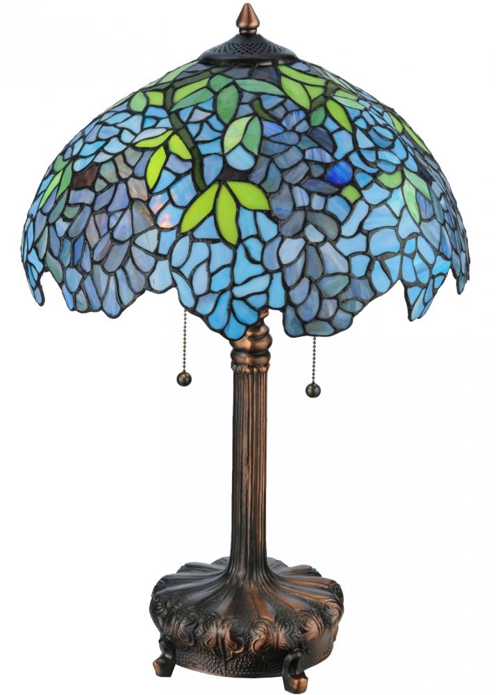 25&#34;H Tiffany Wisteria Table Lamp