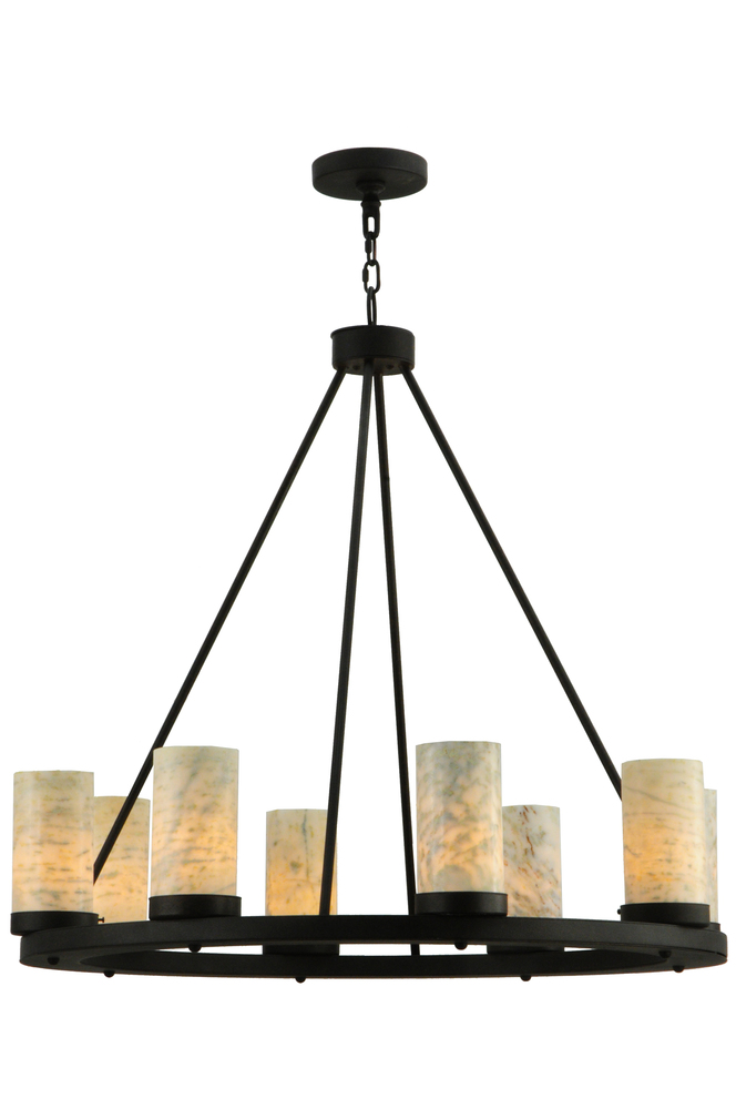 37.5&#34;W Loxley Jadestone 8 LT Chandelier