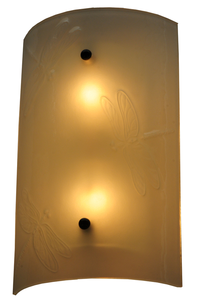 9&#34;W Metro Fusion Dragonfly Glass Wall Sconce