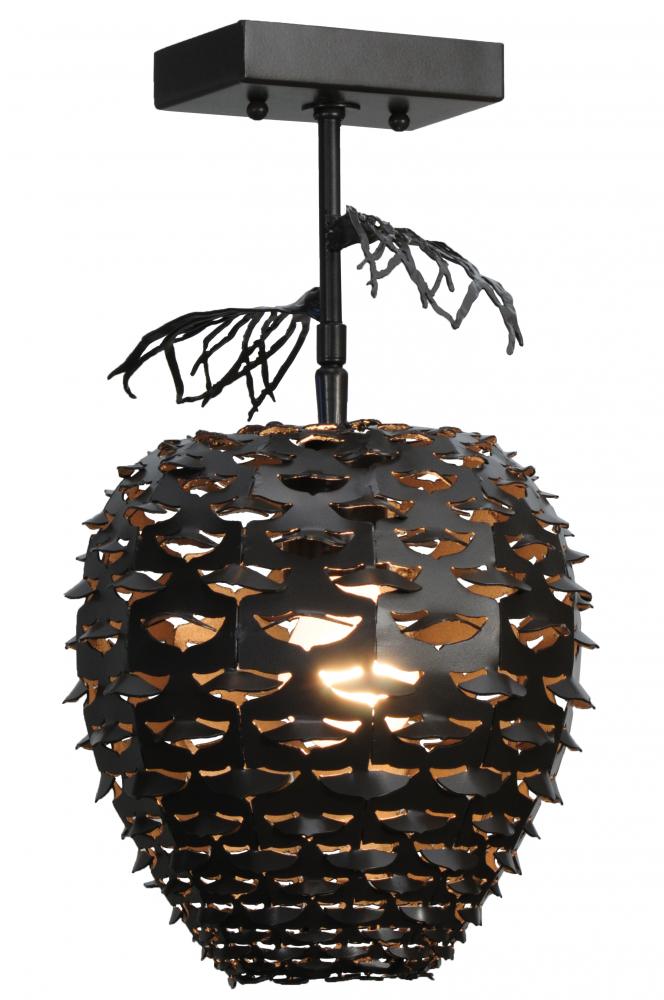 11&#34; Wide Stoneycreek Pinecone Semi-Flushmount