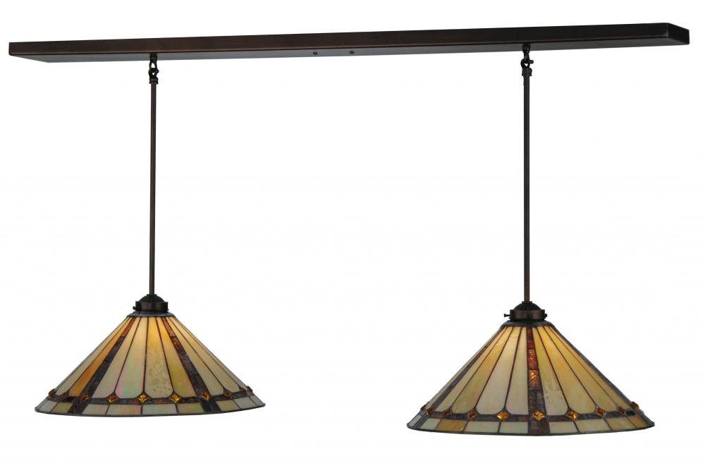 48&#34; Long Belvidere 2 Light Island Pendant