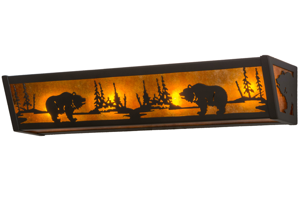 24&#34;W Bear at Lake Vanity Light