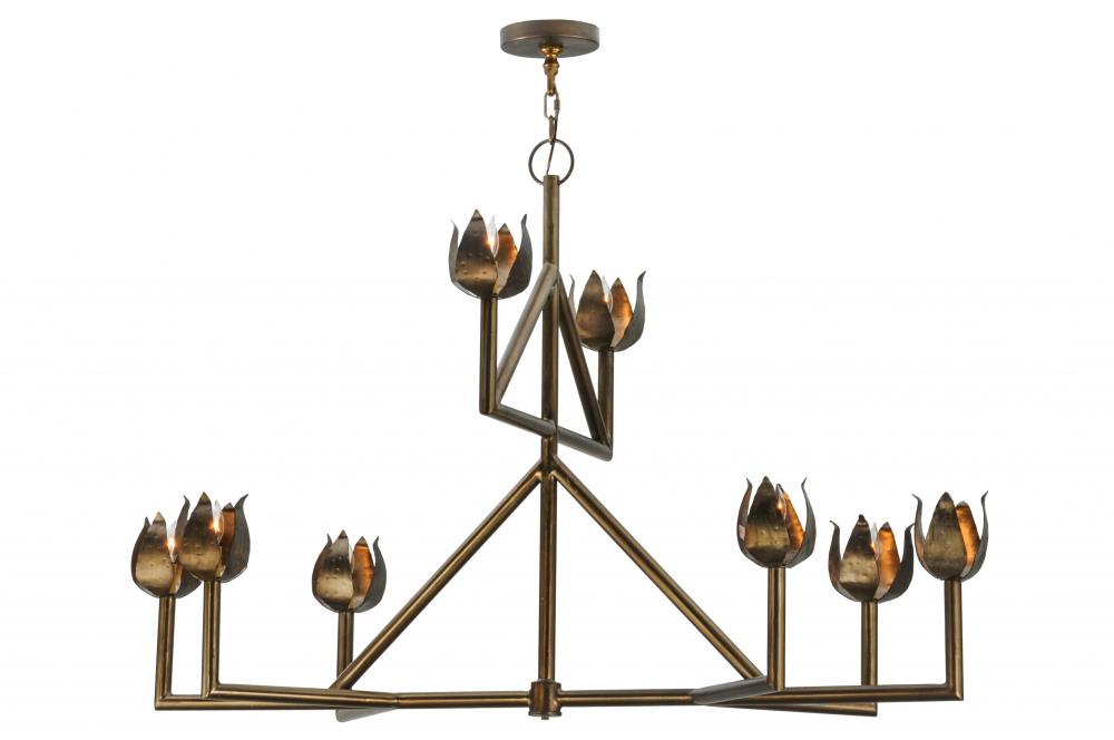 55&#34; Long Tulip 8 Light Oblong Chandelier