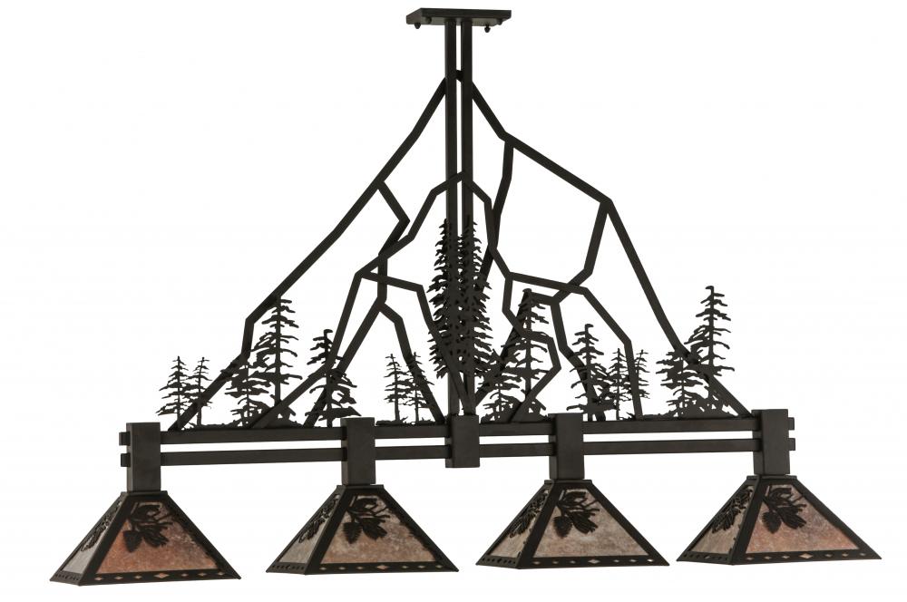 60&#34; Long Tall Pines 4 Light Island Pendant