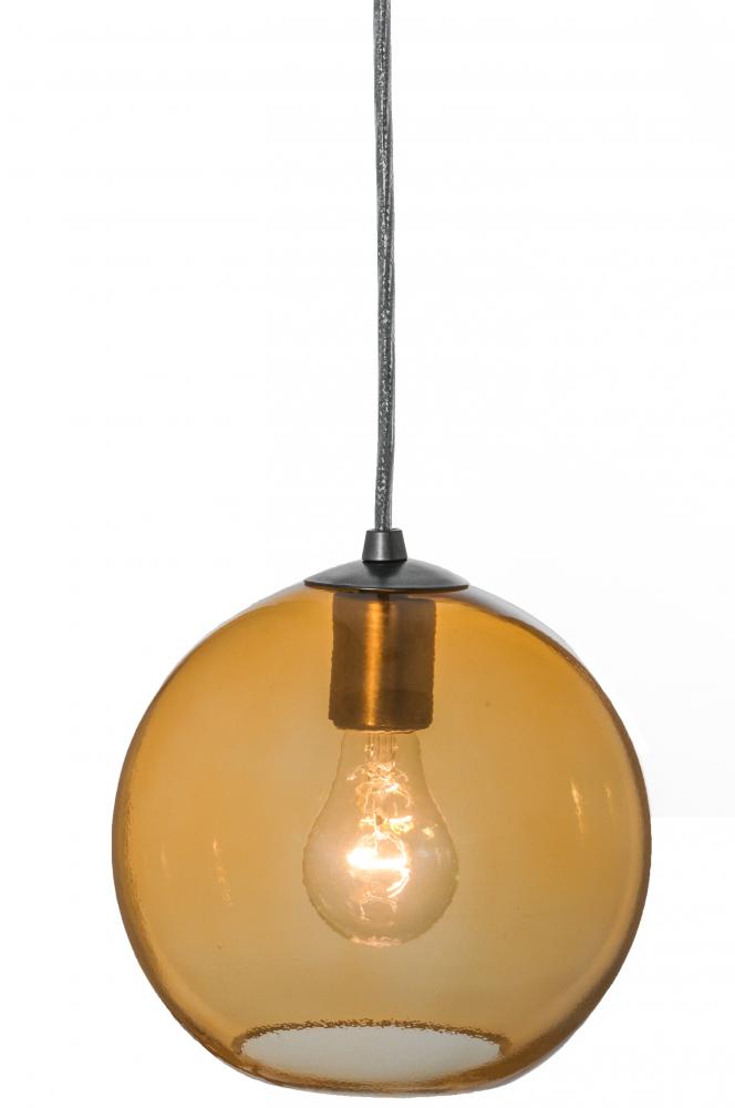 8&#34;W Bola Amber Mini Pendant