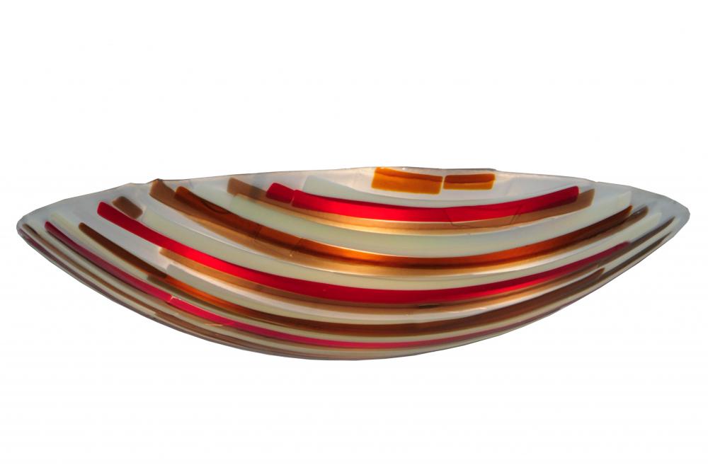 30&#34;W Metro Fusion Marina Glass Bowl Shade