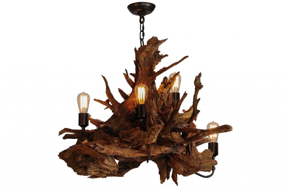 30&#34; Wide Driftwood 5 Light Chandelier