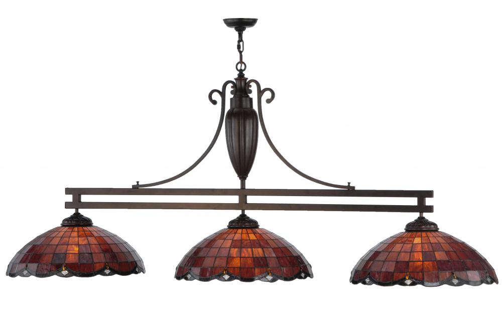 70&#34; Long Elan 3 Light Custom Island Pendant