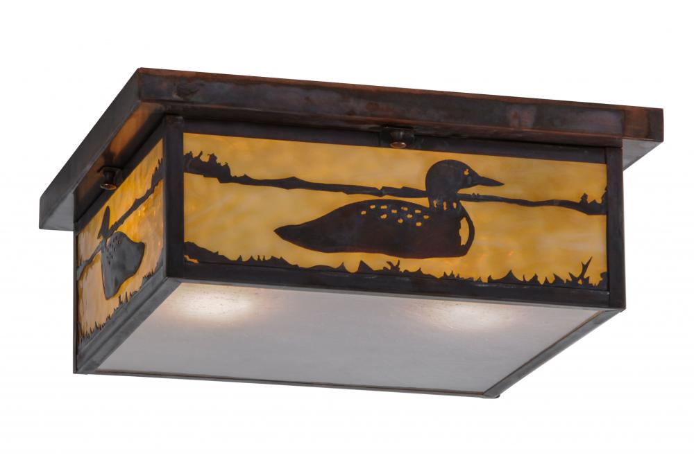 16&#34;Sq Hyde Park Loon Flushmount