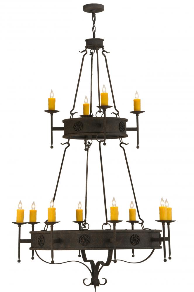 48&#34;W Lorenzo 12 LT Two Tier Chandelier