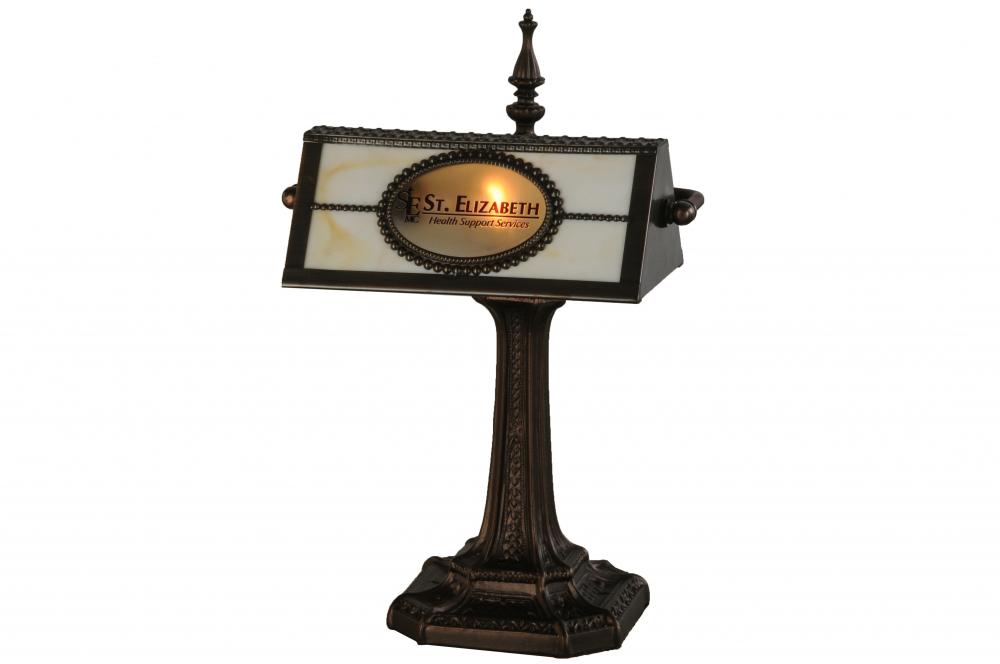 17&#34;H Personalized St. Elizabeth&#39;s Hospital Banker&#39;s Lamp