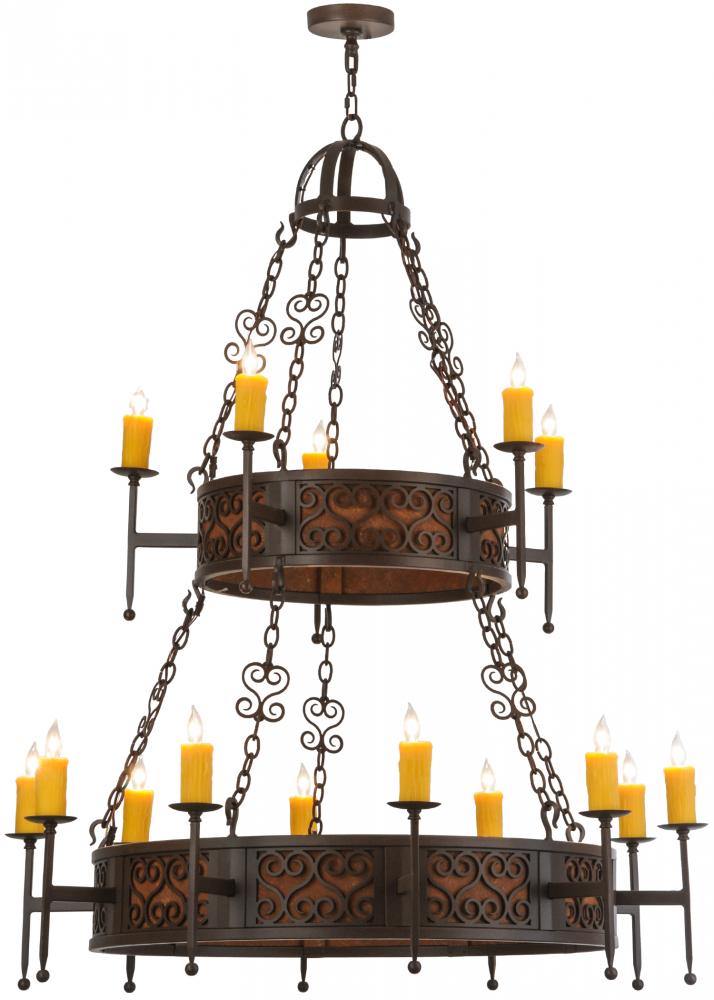 48&#34;W Toscano 15 LT Two Tier Chandelier