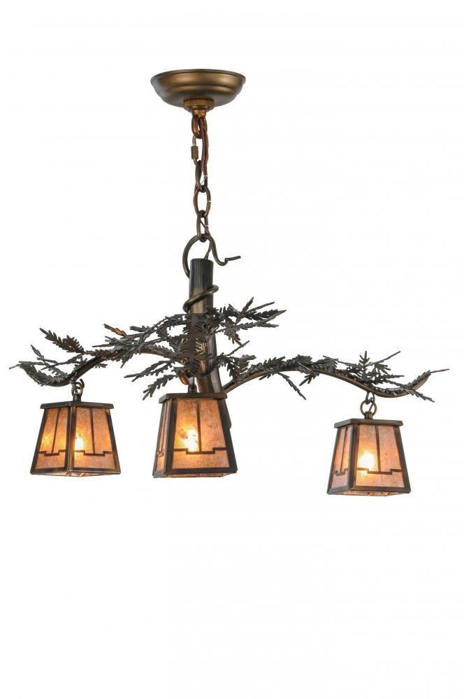 24&#34;W Pine Branch Valley View 3 LT Chandelier