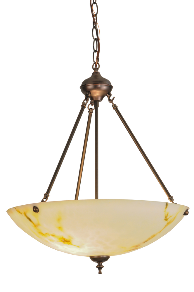 20&#34;W Corinth White Marble Inverted Pendant