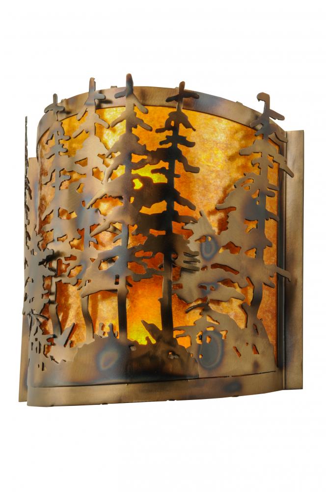 12&#34; Wide Tall Pines Wall Sconce