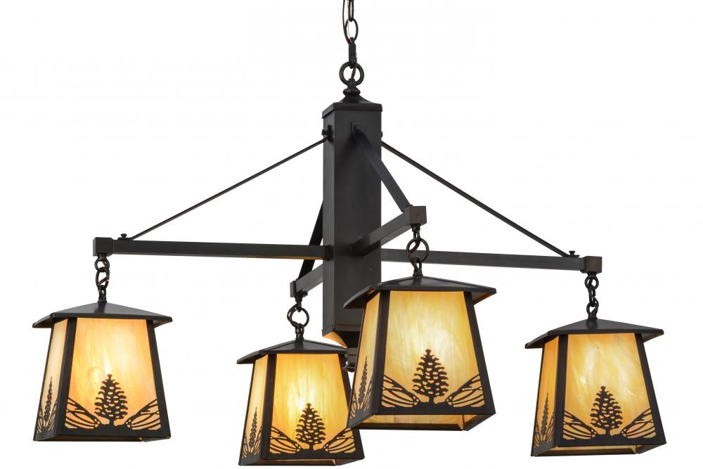 38&#34;W Mountain Pine 4 LT Chandelier