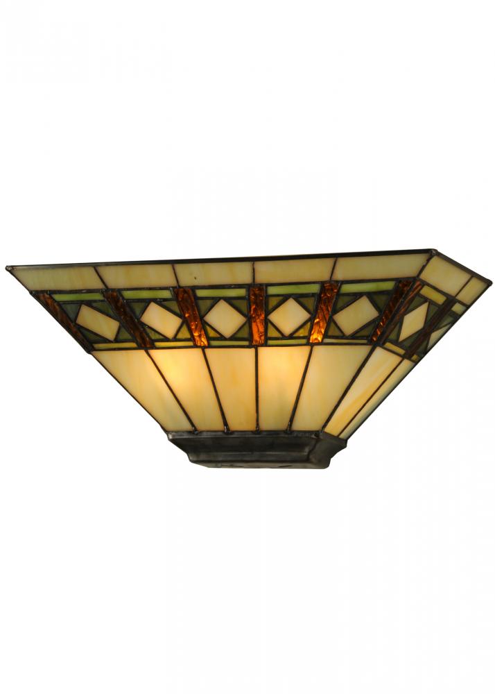 16&#34;W Diamond Band Mission Wall Sconce