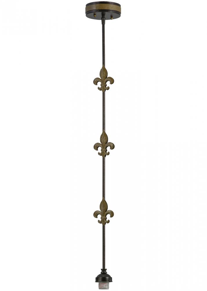 5&#34;W Fleur-de-lis Pendant Hardware