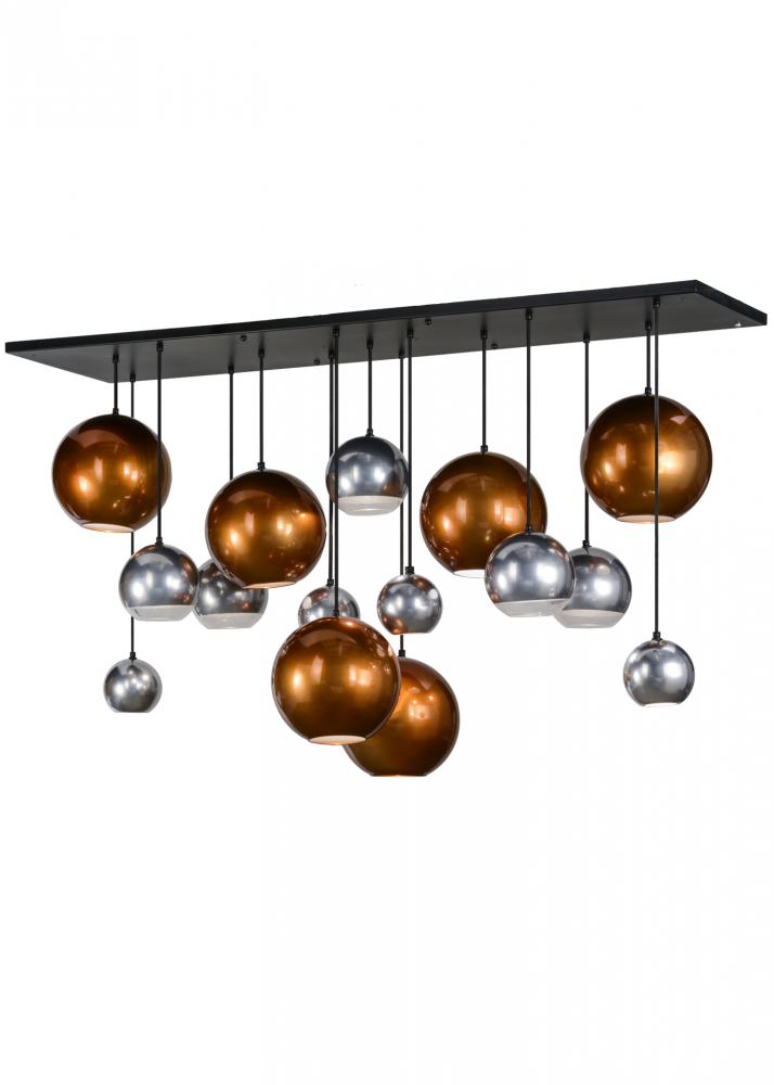 72&#34;L Bola Metalica 15 LT Cascading Pendant