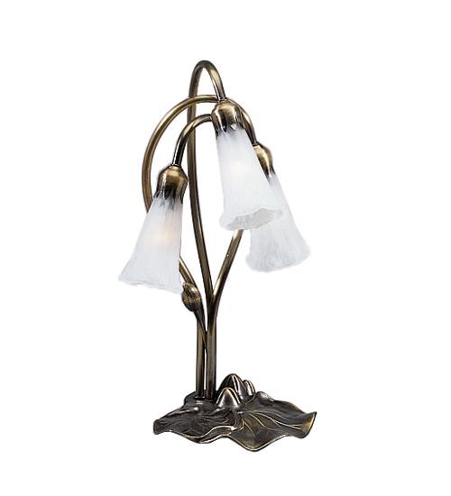 16&#34; High White Pond Lily 3 LT Accent Lamp