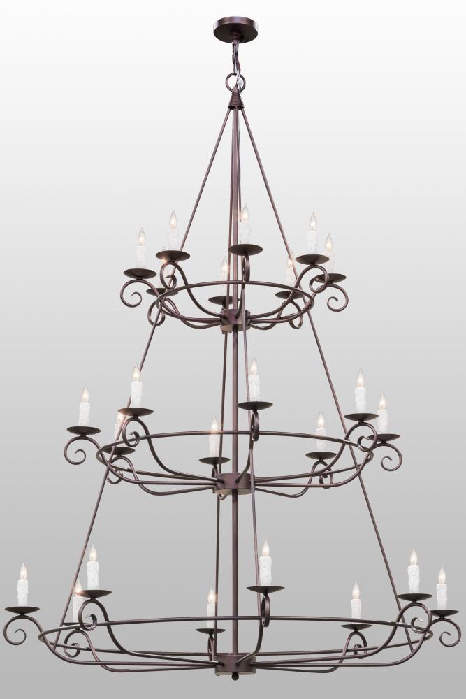 60&#34;W Estrella 24 LT Three Tier Chandelier