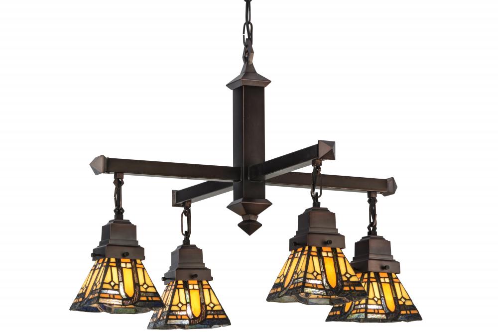 25.5&#34;W Sierra Prairie Mission 4 LT Chandelier