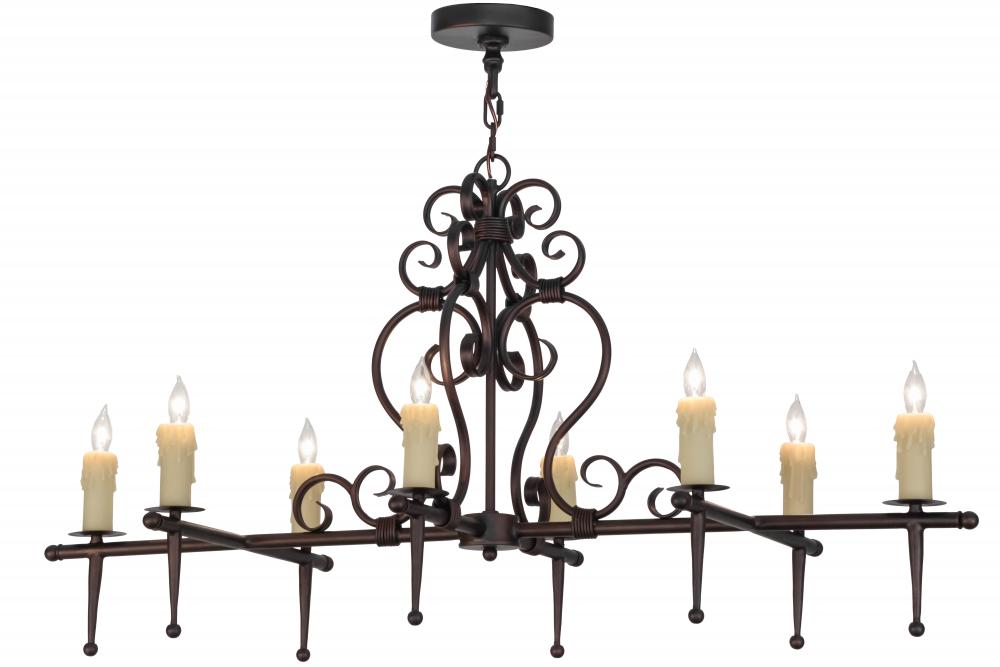 48&#34;L Monica 8 LT Oblong Chandelier