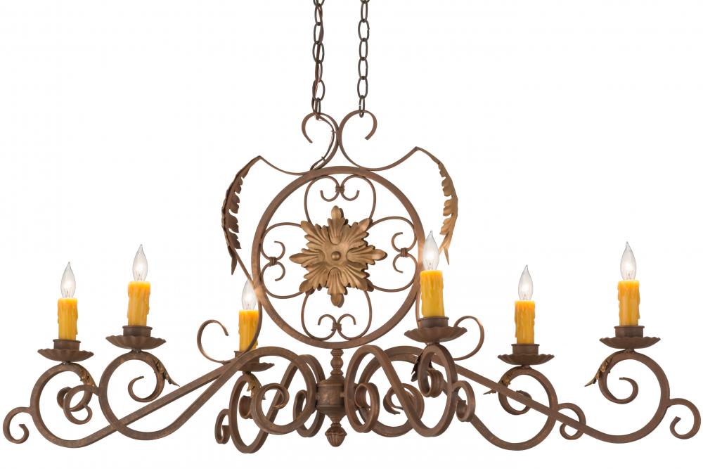 48&#34;L Christabel 6 LT Oblong Chandelier