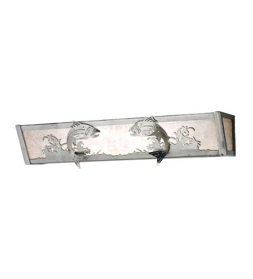 24&#34;W Leaping Trout Vanity Light