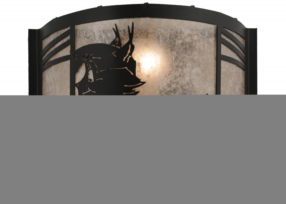 12&#34;W Lynx on the Loose Left Wall Sconce