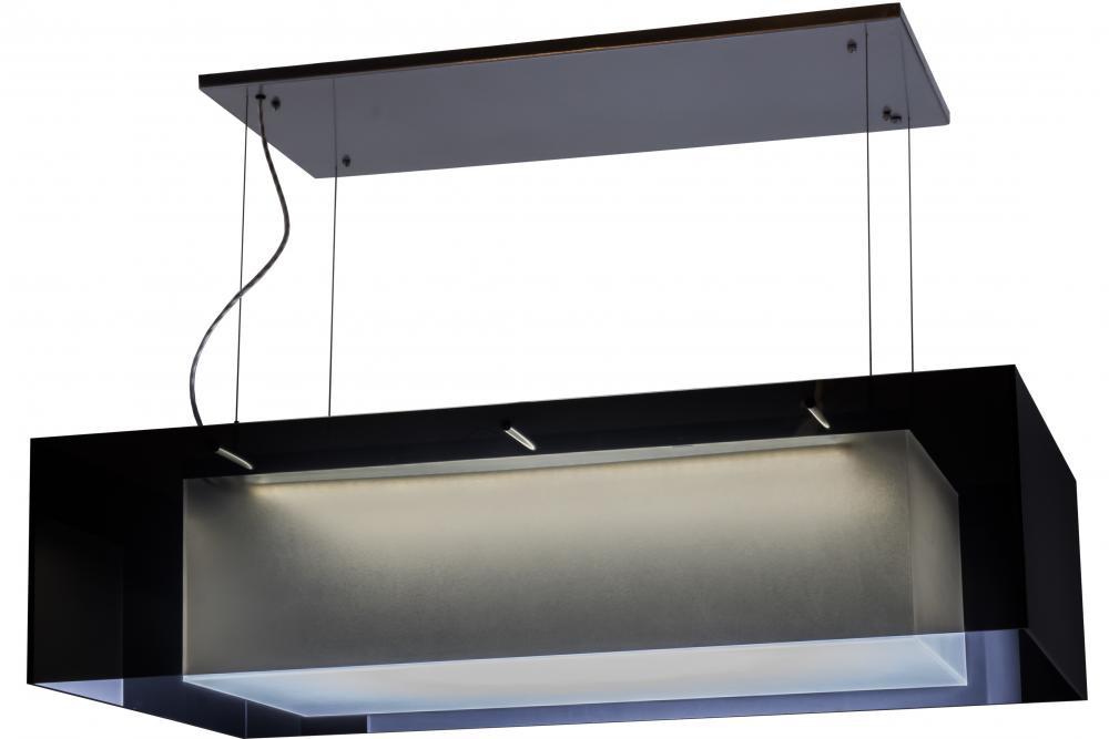 48&#34; Long Quadrato Shadow Box LED Oblong Pendant