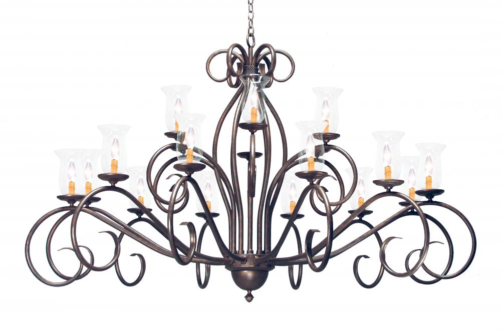 72&#34; Wide Sienna 18 Light Two Tier Chandelier