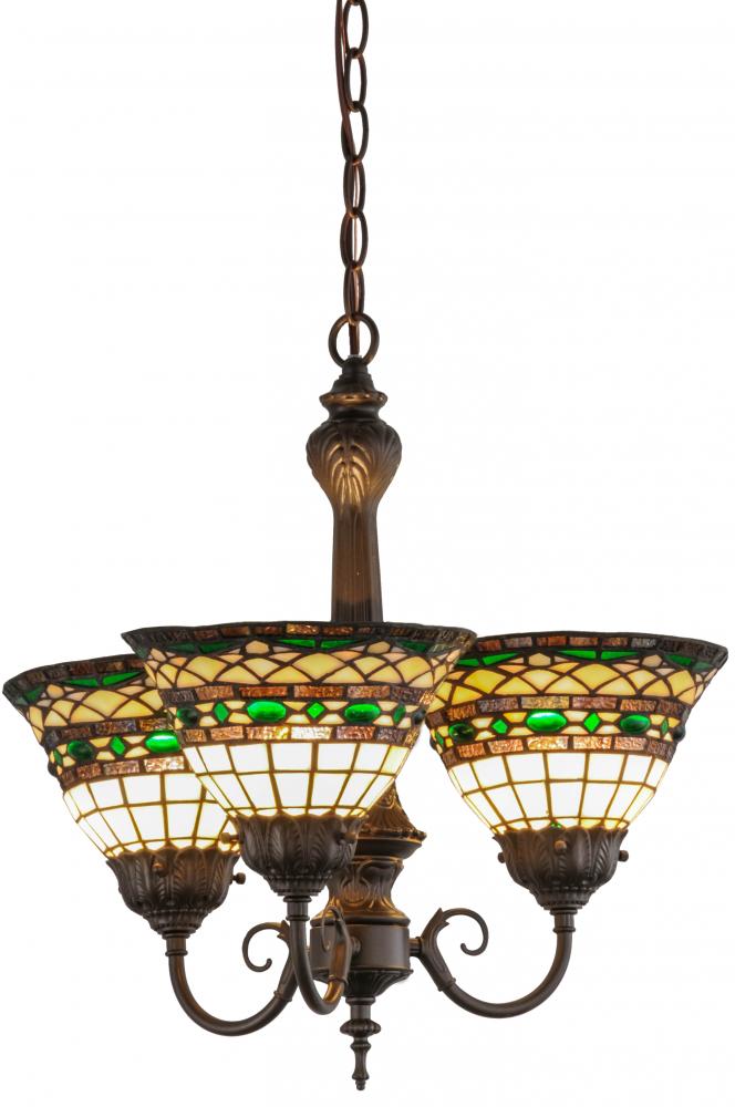 20&#34;W Tiffany Roman 3 LT Chandelier