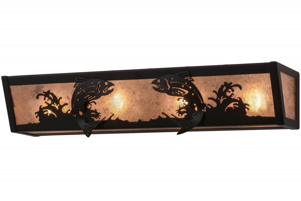 24&#34;W Leaping Trout Vanity Light