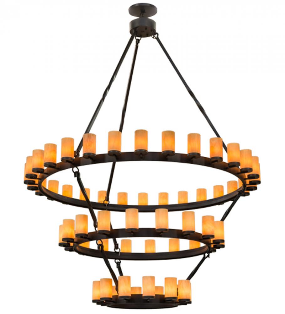 84&#34; Wide Noziroh Ring 60 Light Three Tier Chandelier