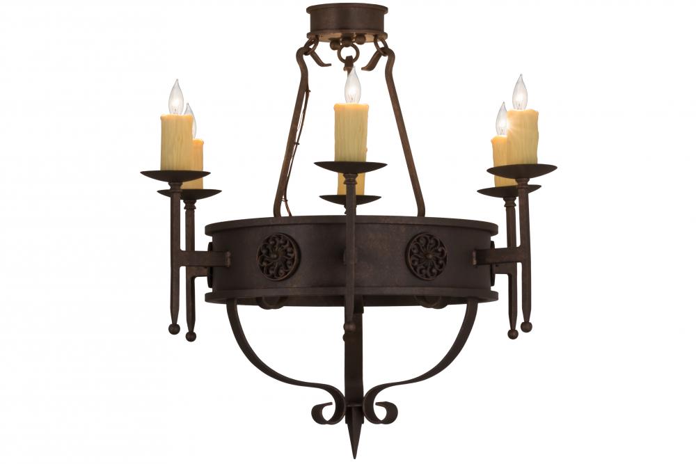 30&#34; Wide Calandra 6 Light Chandelier