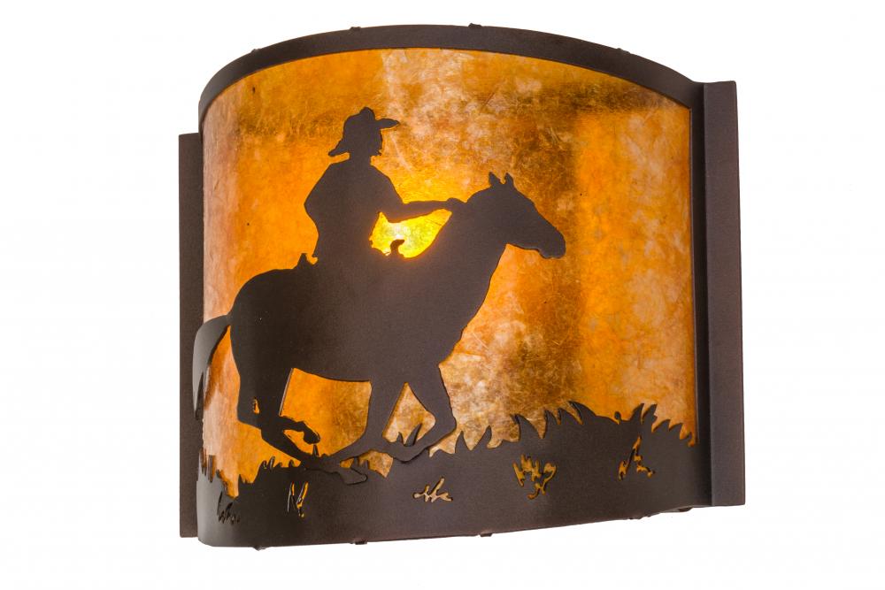 12&#34; Wide Cowboy Wall Sconce