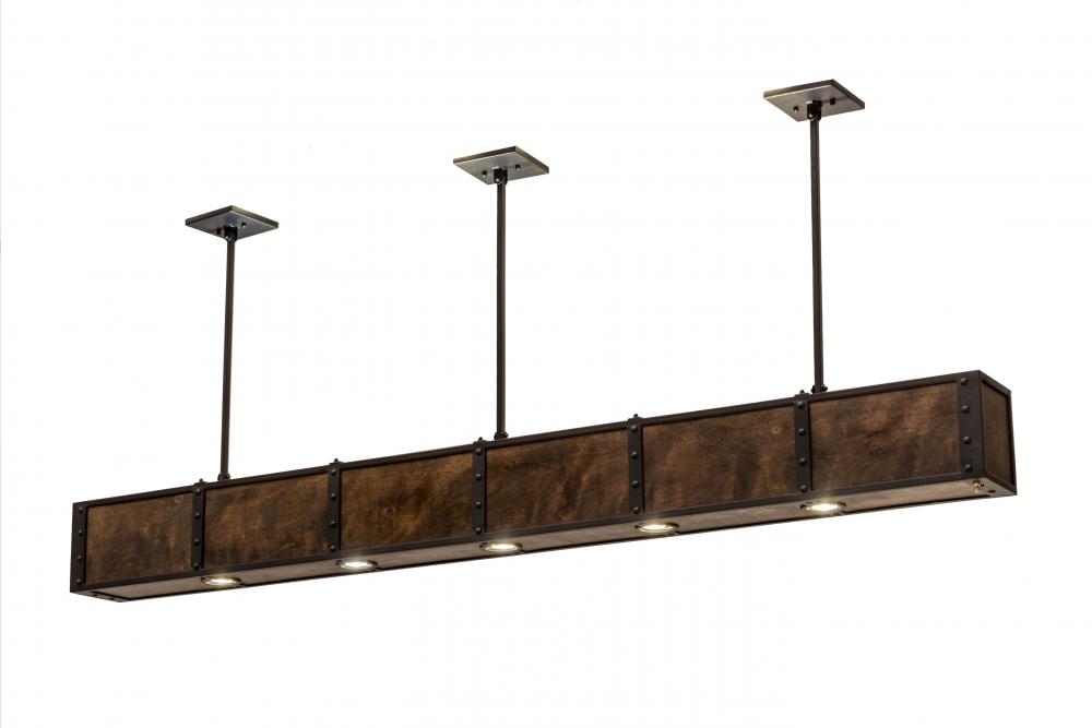 72&#34; Long Giradeau Wood Beam Oblong Pendant